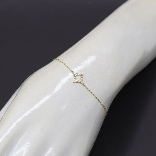 アーカー/ahkah K18YG ダイヤモンド ブレスレット 0.08ct