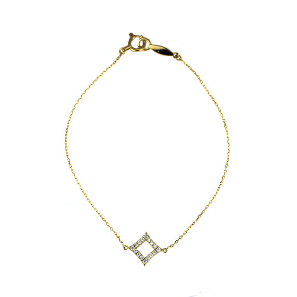 アーカー/ahkah K18YG ダイヤモンド ブレスレット 0.08ct