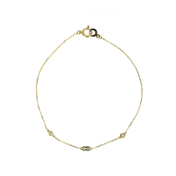 アーカー/ahkah K18YG ダイヤモンド ブレスレット 0.07ct