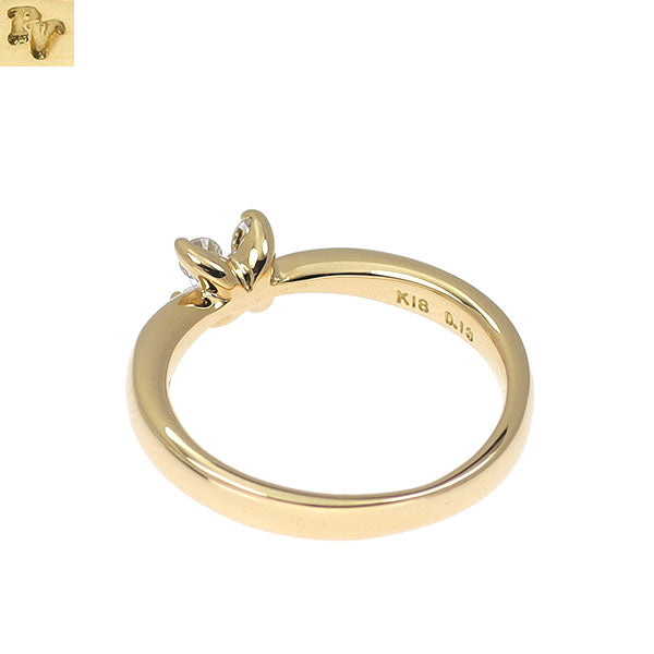 ポンテヴェキオ K18YG ダイヤモンド リング 0.13ct ピンキー
