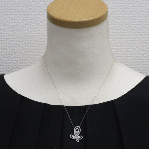 K18WG ダイヤモンド ペンダントネックレス 0.70ct
