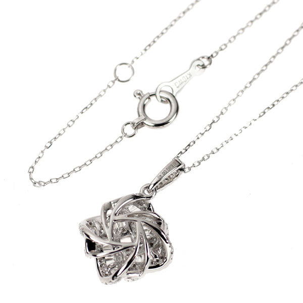 K18WG ダイヤモンド ペンダントネックレス 0.40ct