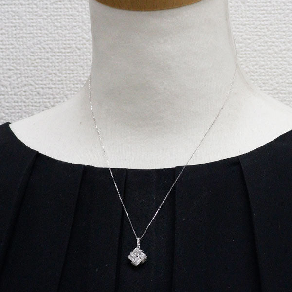K18WG ダイヤモンド ペンダントネックレス 0.40ct