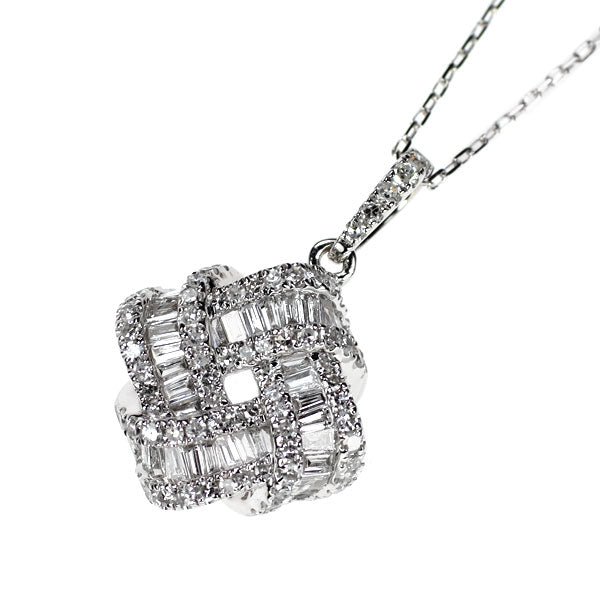 K18WG ダイヤモンド ペンダントネックレス 0.40ct