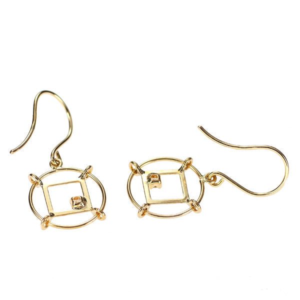 新品 K18YG ダイヤモンド ピアス 0.02ct【エスコレ】
