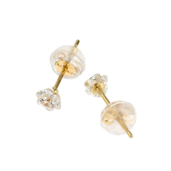 新品 K18YG ダイヤモンド ピアス 0.22ct【エスコレ】フラワー
