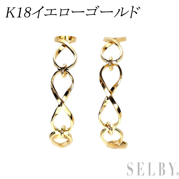 新品 K18YG デザイン ピアス 【エスコレ】