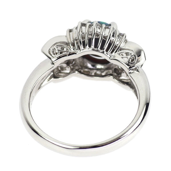 Pt900 ブラックオパール ダイヤモンド リング 0.85ct D0.898ct