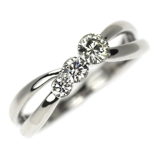 K18WG ダイヤモンド リング 0.35ct
