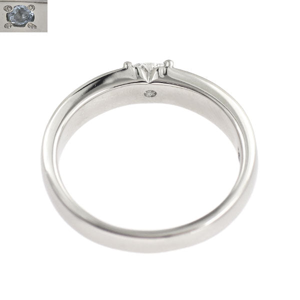 Pt950 ハートシェイプ/ラウンドブリリアントカット ダイヤモンド リング 0.349ct