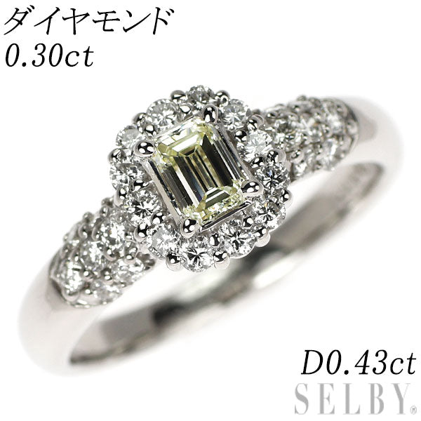 Pt900 ダイヤモンド リング 0.30ct D0.43ct