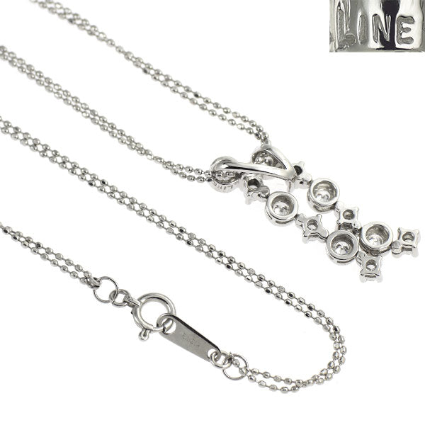 DTC K18WG ダイヤモンド ペンダントネックレス 0.50ct LINE