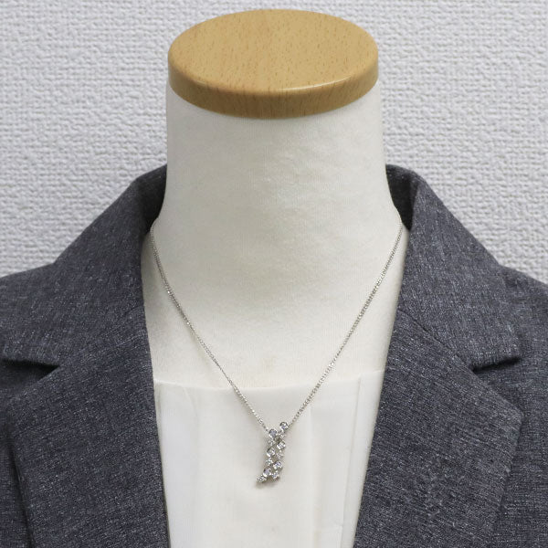 DTC K18WG ダイヤモンド ペンダントネックレス 0.50ct LINE