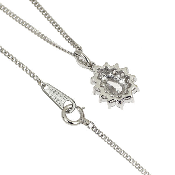 Pt900/ Pt850 ペアシェイプ ダイヤモンド ペンダントネックレス 0.30ct D0.42ct
