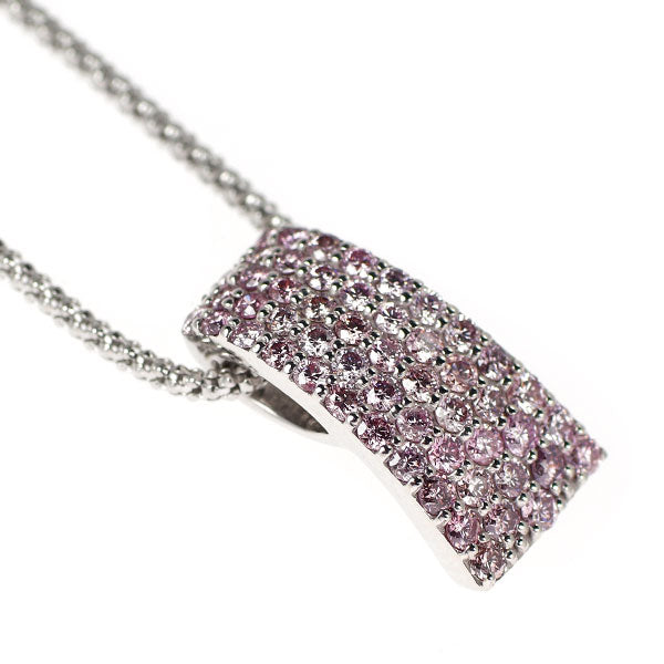 希少 K18WG 天然ピンクダイヤモンド ペンダントネックレス 0.70ct