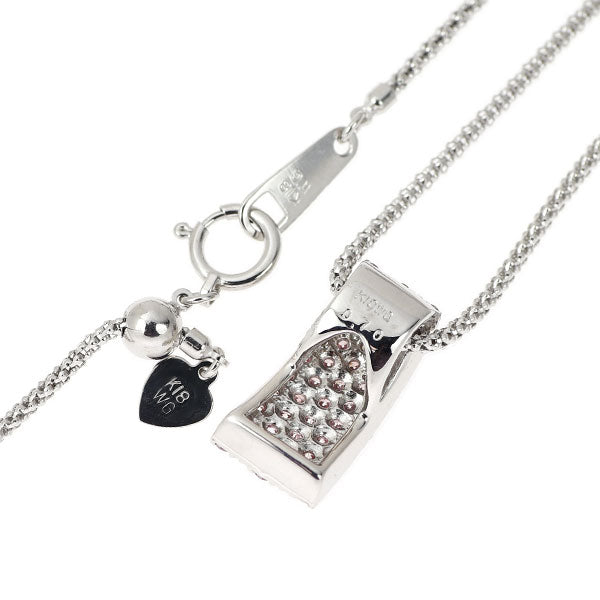 希少 K18WG 天然ピンクダイヤモンド ペンダントネックレス 0.70ct
