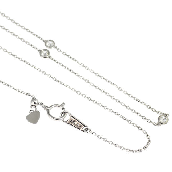 K18WG ダイヤモンド ステーション ネックレス 0.97ct
