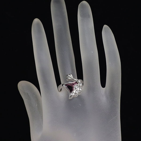 シーリン K18パープルゴールド/ K18WG ダイヤモンド リング 0.20ct seigaiha 青海波
