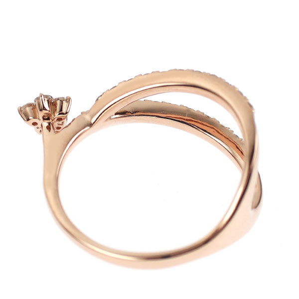 K18PG ダイヤモンド リング 0.35ct フラワー