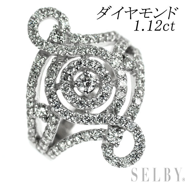 K18WG ダイヤモンド リング 1.12ct