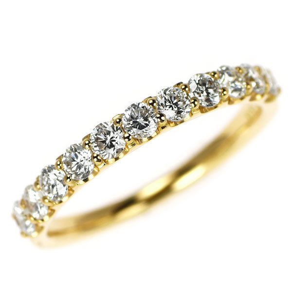 フェスタリア K18YG ダイヤモンド リング 0.52ct ハーフエタニティ