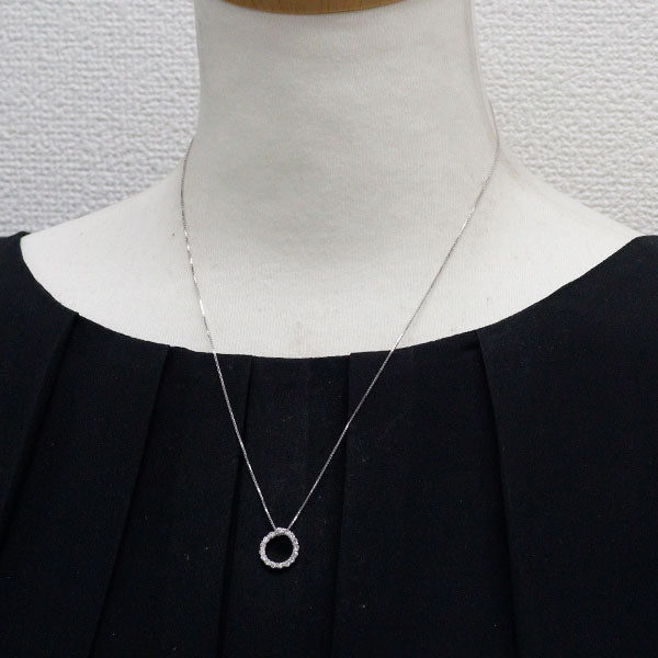 K18WG ダイヤモンド ペンダントネックレス 0.45ct