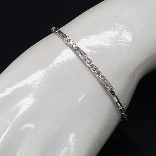 Pt900/ Pt850 ダイヤモンド ブレスレット 0.50ct 伸縮式
