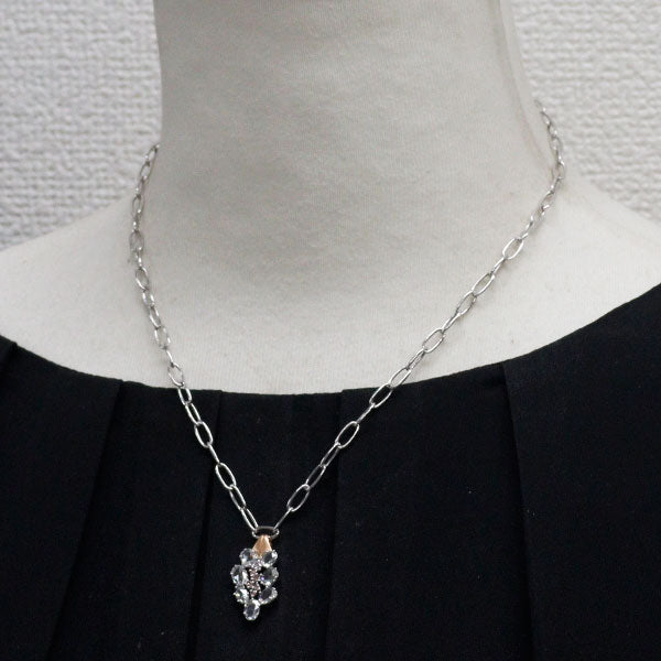 吉田綾子 K18WG/PG オーバルローズカット ダイヤモンド ピンクダイヤモンド ペンダントネックレス 1.30ct PD0.15ct