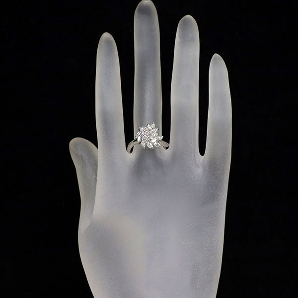 希少 Pt900 天然ピンクダイヤモンド リング 0.11ct D0.62ct