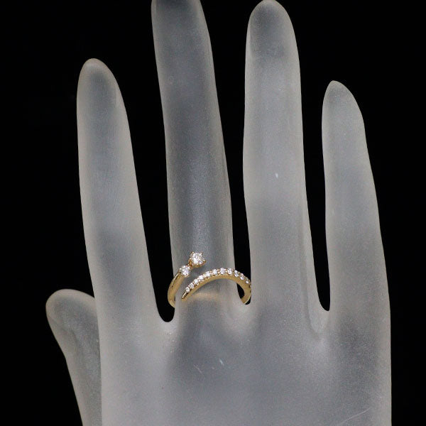 小寺智子 K18YG ダイヤモンド フォークリング 0.25ct