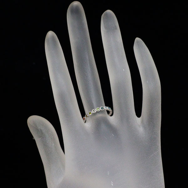 Pt900 マルチトリートカラーダイヤモンド リング 0.23ct ハーフエタニティ