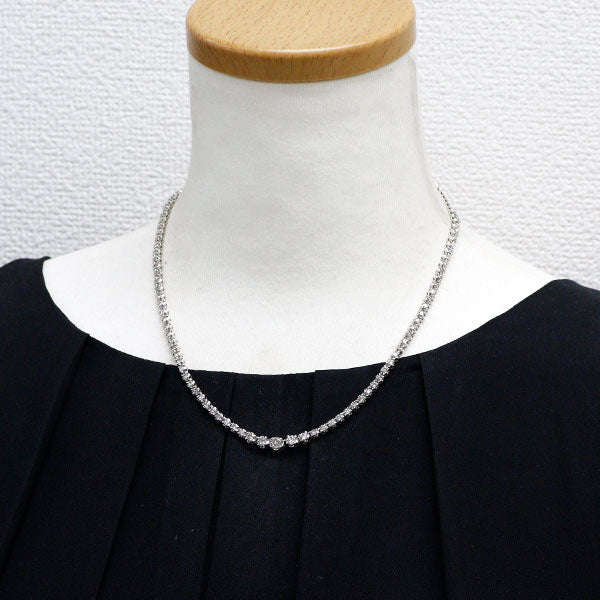 Pt850 ダイヤモンド テニスネックレス 5.00ct