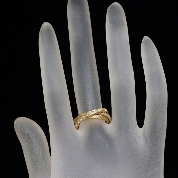 K18YG ダイヤモンド リング 0.64ct 3連 フルエタニティ
