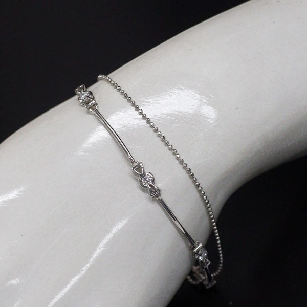 Pt850 ダイヤモンド ブレスレット 0.27ct