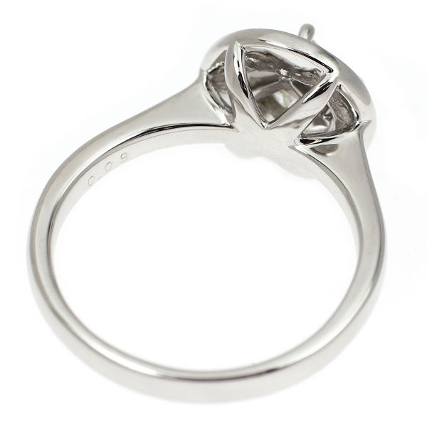 Pt900 プリンセスカット ダイヤモンド リング 0.505ct D0.09ct