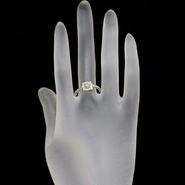 Pt900 ダイヤモンド リング 0.311ct D0.32ct