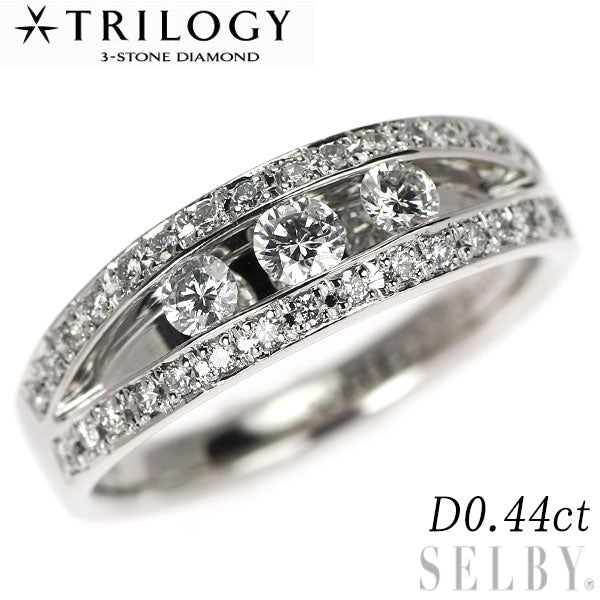 トリロジー Pt900 ダイヤモンド リング 0.44ct