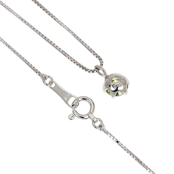 K18WG トリートグリーン ダイヤモンド ペンダントネックレス 0.507ct