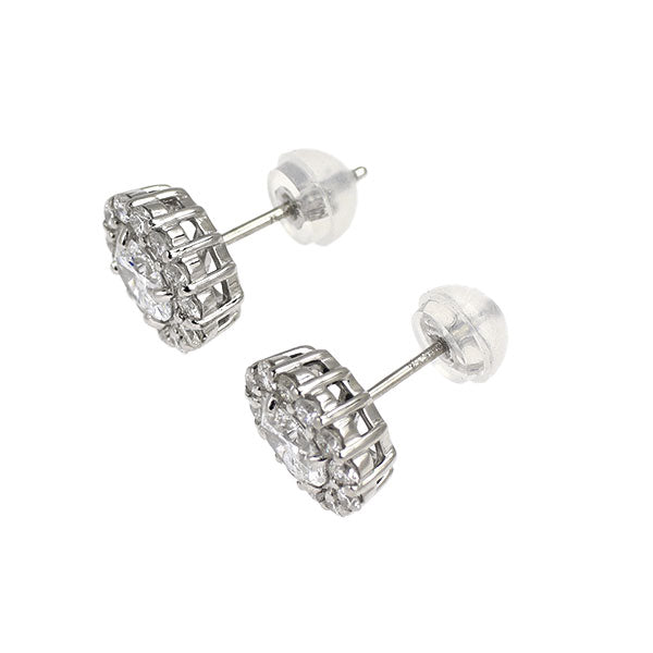 新品 Pt900 オーバル ダイヤモンド ピアス 0.60ct D IF D0.52ct スタッド【エスコレ】