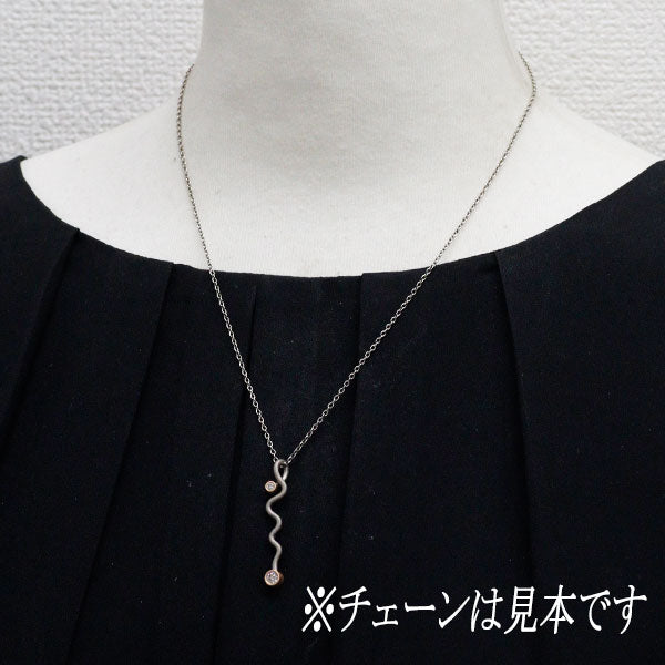 K18WG/PG ダイヤモンド ペンダントトップ