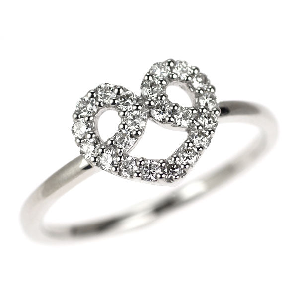 K18WG ダイヤモンド リング 0.23ct ハート