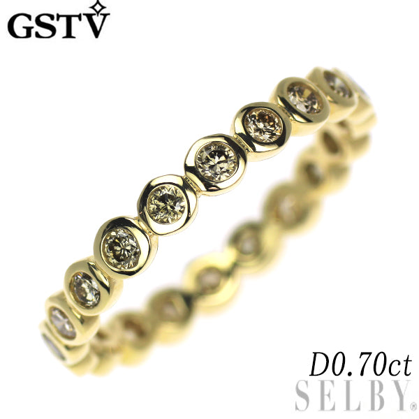 GSTV K18YG ダイヤモンド リング 0.70ct フルエタニティ