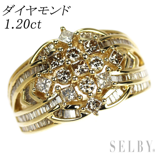 K18YG ダイヤモンド リング 1.20ct