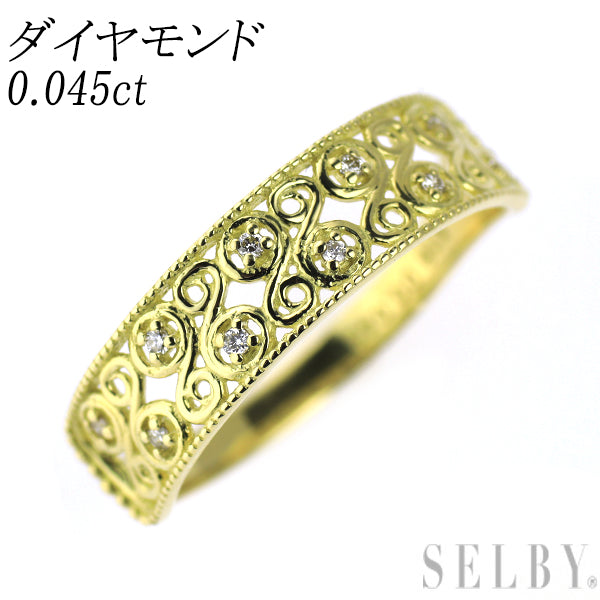 K18YG ダイヤモンド リング 0.045ct