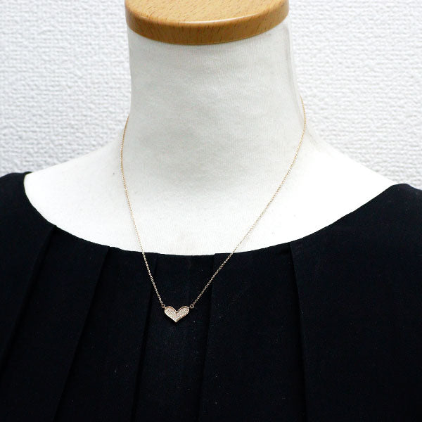 K18PG ダイヤモンド ペンダントネックレス 0.14ct ハート