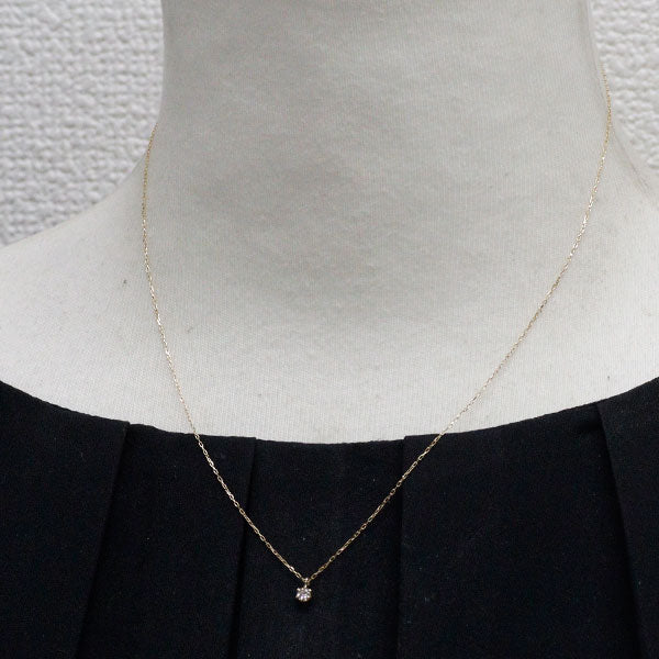 K18YG ダイヤモンド ペンダントネックレス 0.08ct