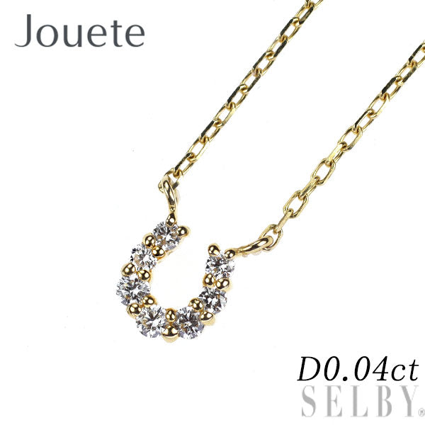 Jouete K18YG ダイヤモンド ペンダントネックレス 0.04ct 馬蹄 ホースシュー
