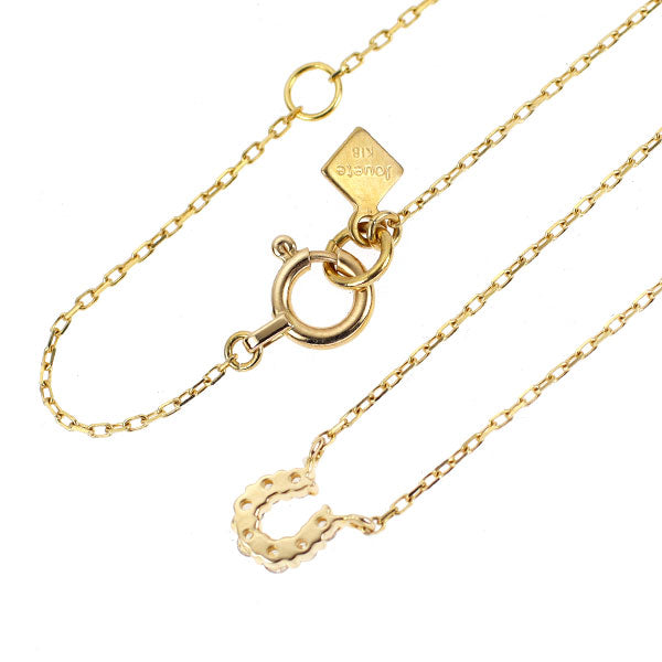 Jouete K18YG ダイヤモンド ペンダントネックレス 0.04ct 馬蹄 ホースシュー