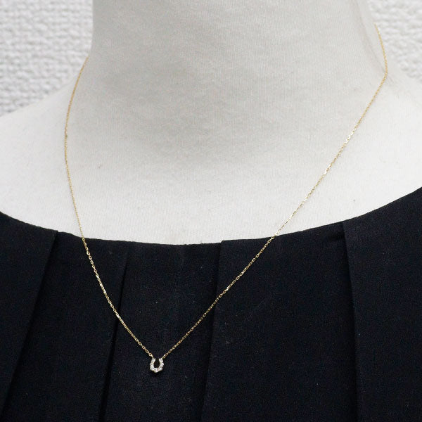 Jouete K18YG ダイヤモンド ペンダントネックレス 0.04ct 馬蹄 ホースシュー