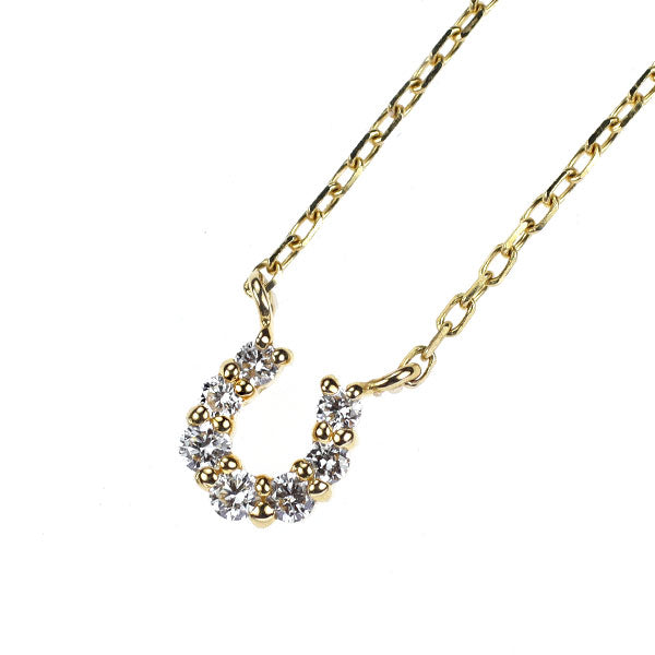Jouete K18YG ダイヤモンド ペンダントネックレス 0.04ct 馬蹄 ホースシュー